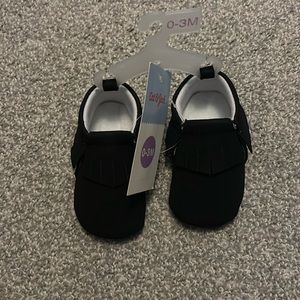 3/$20 Bundle and Save! NWT Cat & Jack Infant Black Moccasin Shoes